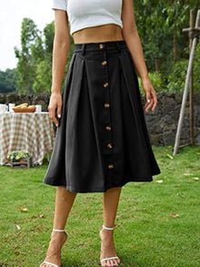 High Waist Midi Skirt